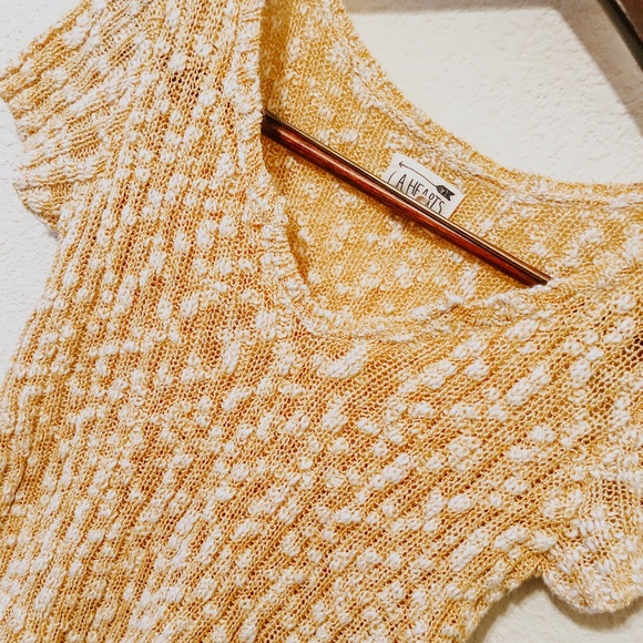 Knit LA Hearts V-Neck Tee - Picture 2 of 3